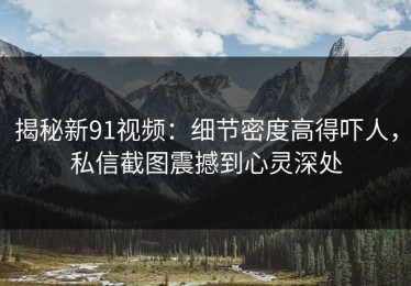 揭秘新91视频：细节密度高得吓人，私信截图震撼到心灵深处