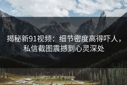 揭秘新91视频：细节密度高得吓人，私信截图震撼到心灵深处